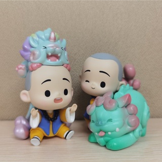 【ของแท้】POPMART Yichan Little Monk Chan Yu Mountain Sea Series กล่องสุ่ม เครื่องประดับ