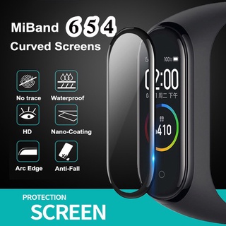 ฟิล์มกระจกกันรอยหน้าจอ 3D สําหรับ Xiaomi Mi Band 4 5 6 Miband Band5 Soft