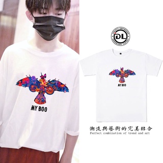 【hot sale】☏Yi Yang Qianxi เพลงใหม่ My Boo เสื้อยืดผู้ชายและผู้หญิงผ้าฝ้ายแขนสั้นเสื้อยืดหลวมนักเรียนแฟนสนับสนุนเสื้อผ้าแ