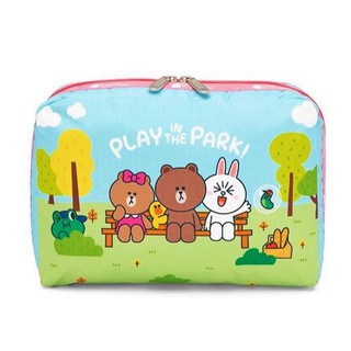 กระเป๋าเครื่องสำอาง มีซิบ Line Friends x LeSportsac 2020 Co-Branded Cosmetic Bag, Pouch