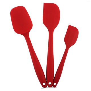 3pcs Silicone Spatula Set Heat Resistant Cooking Baking Scraper Spatulas Red Color  💛Kitchentool