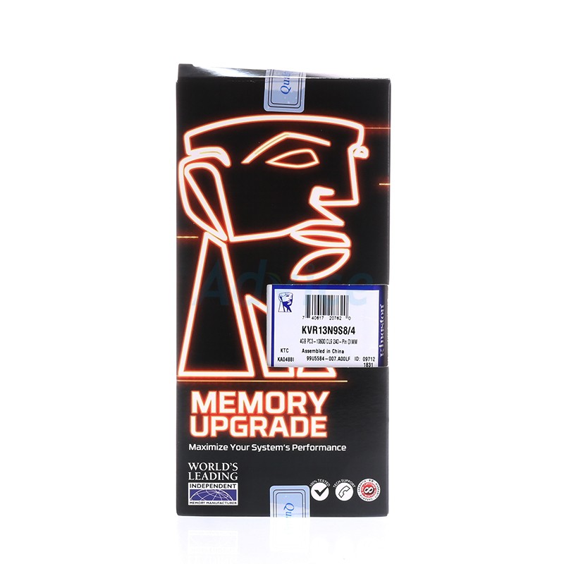 DDR3(1333) 4GB Kingston VALUE RAM (KVR13N9S8/4)