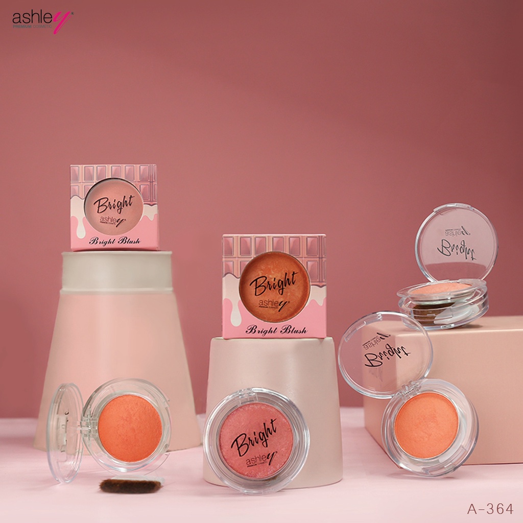 Ashley Bright Blush บลัชออนเนื้อชิมเมอร์ สร้างประกายให้พวงแก้ม