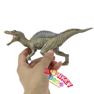 Monkey Toys - โมเดลไดโนเสาร์ Spinosaurus กากี ขนาด 19.00 CM (จากหาดใหญ่)