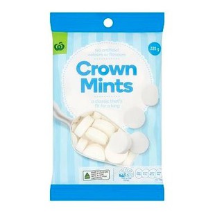 Woolworths Crown Mints 225g วูลเวิร์ธส์ คราวน์ มินต์ 225 กรัม