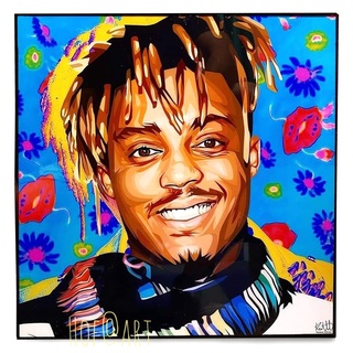 Juice WRLD จูซ เวิลด์ แร็ปเปอร์ Rapper Hiphop ฮิปฮอป รูปภาพ​ติดผนัง pop art กรอบรูป แต่งบ้าน ของขวัญ รูปภาพ