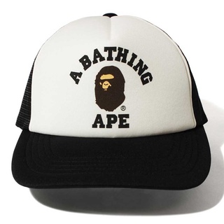 Bape หมวกบักเก็ต ผ้าฝ้าย ตาข่าย ปรับได้