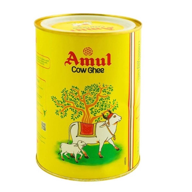 Amul Ghee Cow Ghee, Tin pack 1L(เนยจากน้ำนมวัว 1ลิตร)