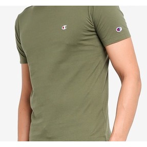 [ของแท้] CHAMPION เสื้อยืด Japan Range Mens Basic T-Shirt สีเขียว
