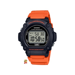 แท้แน่นอน 100% ออกใหม่ล่าสุด กับ Casio W-219H-4A อุปกรณ์ครบทุกอย่างพร้อมใบรับประกัน CMG ประหนึ่งซื้อจากห้าง