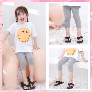 กางเกงเลกกิ้งเด็ก ขา 5 ส่วน กางเกงเลกกิ้งเด็กผู้หญิง อายุ 2-8 ปี ผ้า Cotton ใส่สบาย