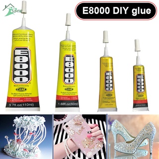 E8000 กาวซีลใส ติดขอบโทรศัพท์มือถือ DIY อุปกรณ์เสริม สําหรับเสื้อผ้า เพชร E8000