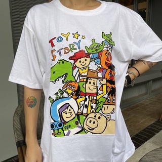 พร้อมส่ง 🔥 เสื้อยืดคอกลม oversize เนื้อผ้า cotton100% Toy Story