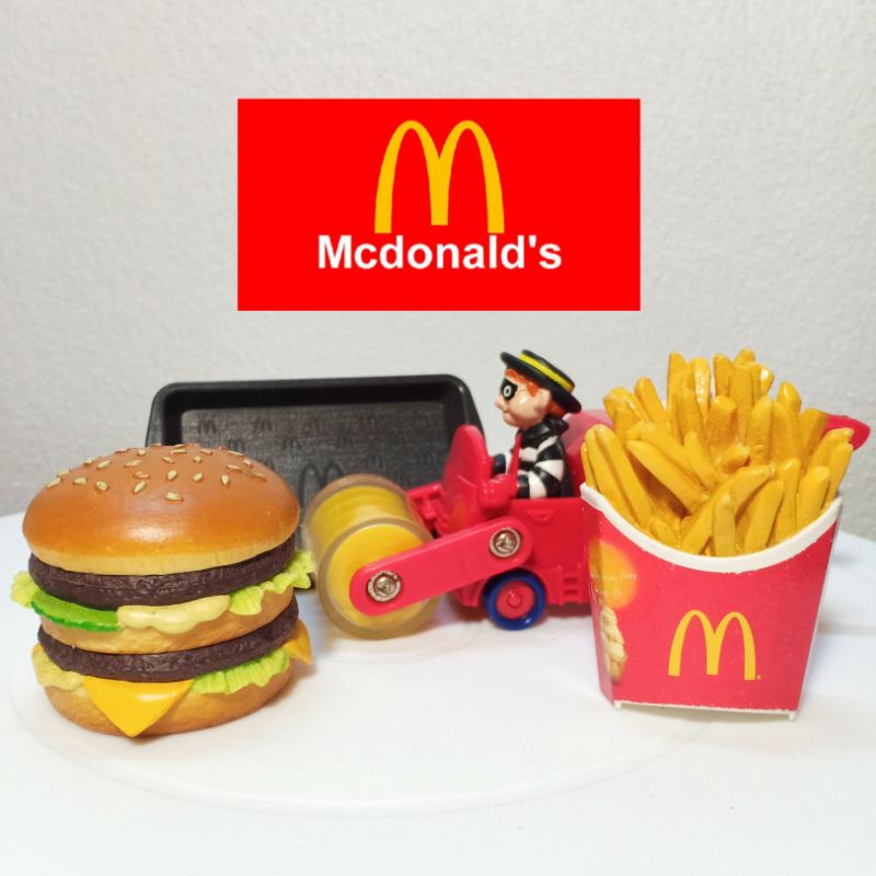 ของเล่น แม่เหล็กติดตู้เย็น แฮมเบอร์เกอร์ / French Fries เฟรนช์ฟรายส์ ของสะสม แมคโดนัลด์ McDonald's ญี่ปุ่นมือสอง