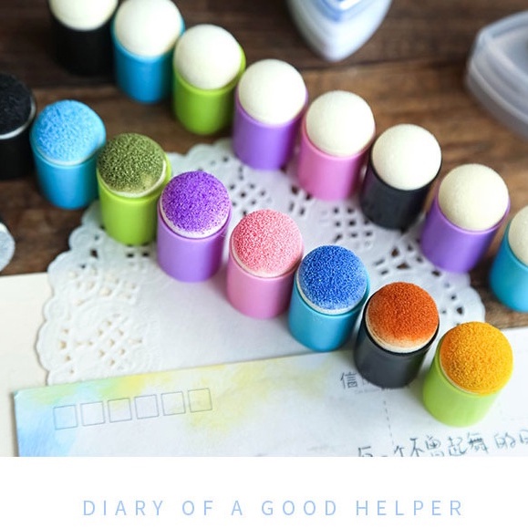 แผ่นฟองน้ําปั๊มหมึก สไตล์เรโทร สําหรับระบายสี DIY