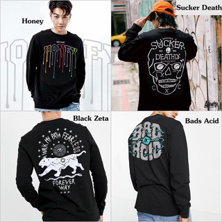 🔥 7.7 SALE 🔥 ® เสื้อแขนยาว (Long) รุ่น Honey  / Sucker Death / Black Zeta / Bad Acid สีดำ (ลิขสิทธิ์ของแท้)  TLS