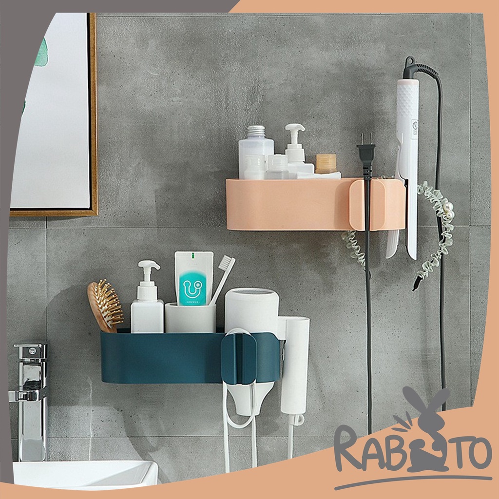 【RABITO สินค้าดี】ชั้นวางไดร์เป่าผม ใหญ่ ที่วางของ ชั้นวางของ ห้องน้ำ ที่แขวนไดร์เป่าผม ที่แขวนไดร์ V