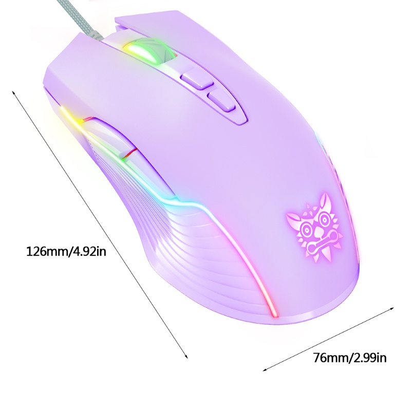Mojito 6400DPI Usb Led Backlit เมาส์แบบมีสายสําหรับคอมพิวเตอร์สํานักงาน #8