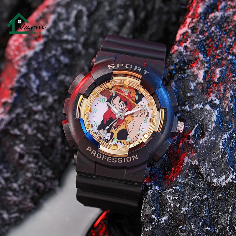 G-shock นาฬิกาข้อมืออิเล็กทรอนิกส์ ลายการ์ตูน One Piece Joint Model มีไฟ LED กันน้ํา สไตล์สปอร์ต สําหรับเด็ก