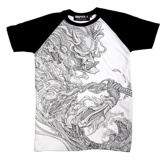 เสื้อยืด แขนสั้น แชปเตอร์วัน ยามิ ลาย ฮันเนีย ผ้านิ่ม / Hannya The Japanese Oni Yami Chapter One T-shirt