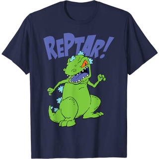 เสื้อยืดผ้าฝ้ายพรีเมี่ยม เสื้อยืด พิมพ์ลาย Nickelodeon Rugrats Reptar Destroy