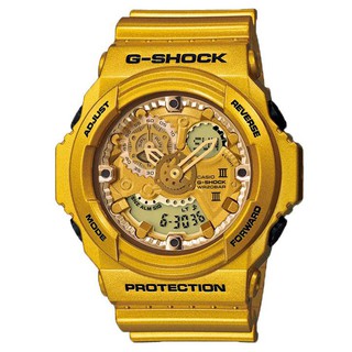 【ขายด่วน】 Casio G-Shock GA300 Gold Watch ผู้ชายนาฬิกาสปอร์ตควอทซ์ GA-300GD-9A