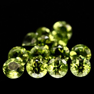 พลอยเพอริโดแท้ (Peridot) 5.15 กะรัต 14 ชิ้น 4.6 มิล (12941)