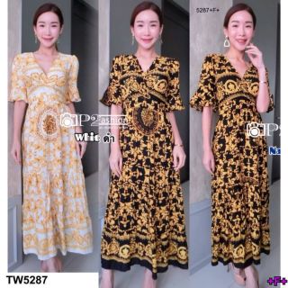 TW5287 Maxi Dress พิมพ์ลาย