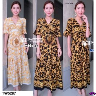 TW5287 Maxi Dress พิมพ์ลาย