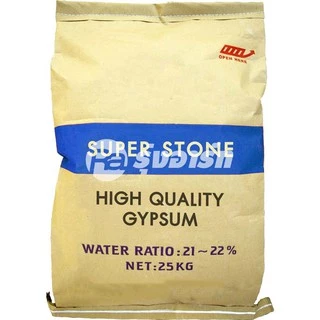 ปูนซุปเปอร์สโตน Super Stone Gypsum ปูนพลาสเตอร์เกรดพรีเมี่ยม แข็งแรงคล้ายคอนกรีต ทนทานสูง ไม่แตกหักง่าย - ถุง 1 กก.