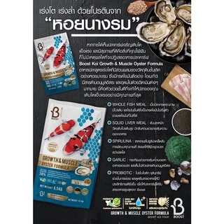 อาหารปลาคาร์ฟ Boost KOI ขนาด 1.5 กิโลกรัม สูตรหอยนางรม และ สูตรน้ำผึ้ง เร่งโต เร่งล่ำ
