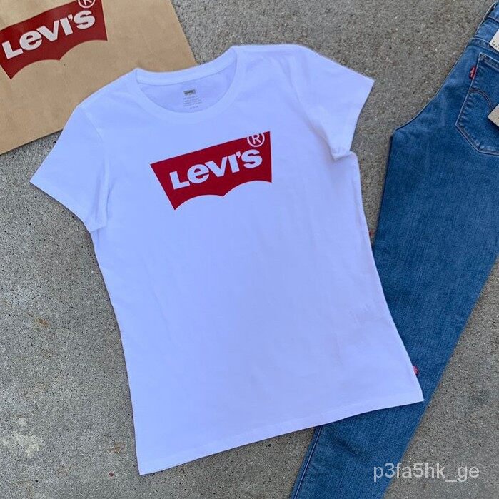 [Mc JeansSSSSS]LEVI'S เสื้อยืดคอกลมสตรีลีวายส์. ของแท้ 100000%คอกลม