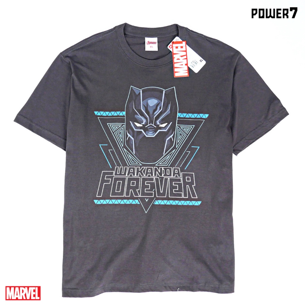 Power 7 Shop เสื้อยืดการ์ตูน มาร์เวล Black Panther ลิขสิทธ์แท้ MARVEL COMICS  T-SHIRTS (MVX-278)