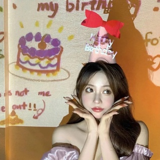 หมวกมงกุฎวันเกิด ประดับโบว์น่ารัก พร้อมเชือก แบบสร้างสรรค์ D…