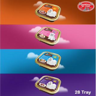 [28 PCS][MANOON] MARVO Dog Food Tray all Flavor มาร์โว่ อาหารเปียกสำหรับสุนัข 90g