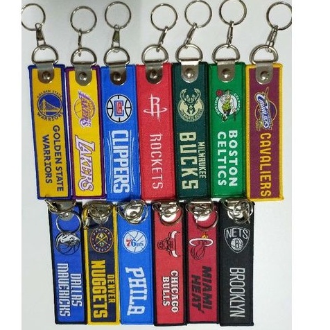 Basketball NBA Team พวงกุญแจทีมบาสเกตบอล งานปักลาย2ด้าน สินค้าพร้อมจัด ...