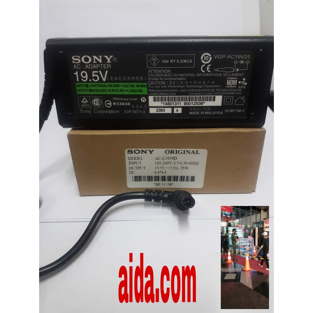 Sony Bravia LED LCD TV Adapter 24 นิ้ว - 42 นิ้ว-50 19.5 โวลต์เดิม