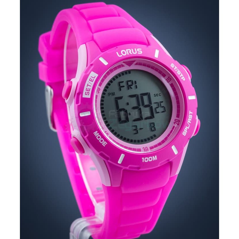 Lorus R2373MX9 Sports Digital Pink Original Children& 39;s Watch โดย Seiko