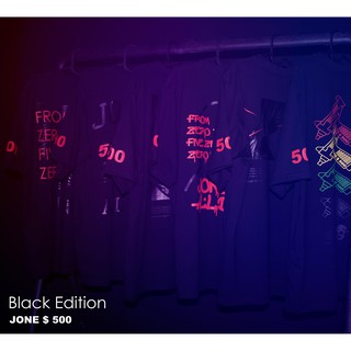 เสื้อยืดJONE500 รุ่น พิเศษ BLACK EDITION( แถมสติคเกอร์ทุกรุ่น)