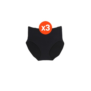 Wacoal Panty Set 3 ชิ้น กางเกงใน รูปแบบเต็มตัว (Short) รุ่น WU4C34 สีดำ (BL)