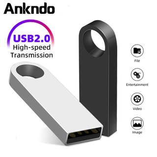 Ankndo แฟลชไดรฟ์โลหะ 2.0 32GB 128GB 16GB 8GB 4GB ความเร็วสูง Usb