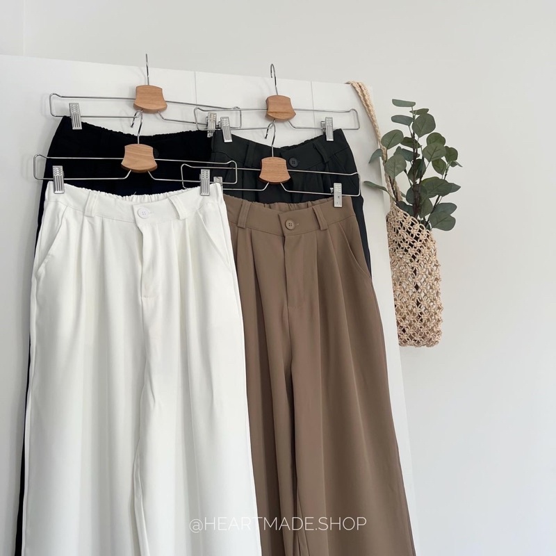 (C45) Heartmade - Avo Pants (รหัส 8216) กางเกงขากระบอกกระดุมหน้า