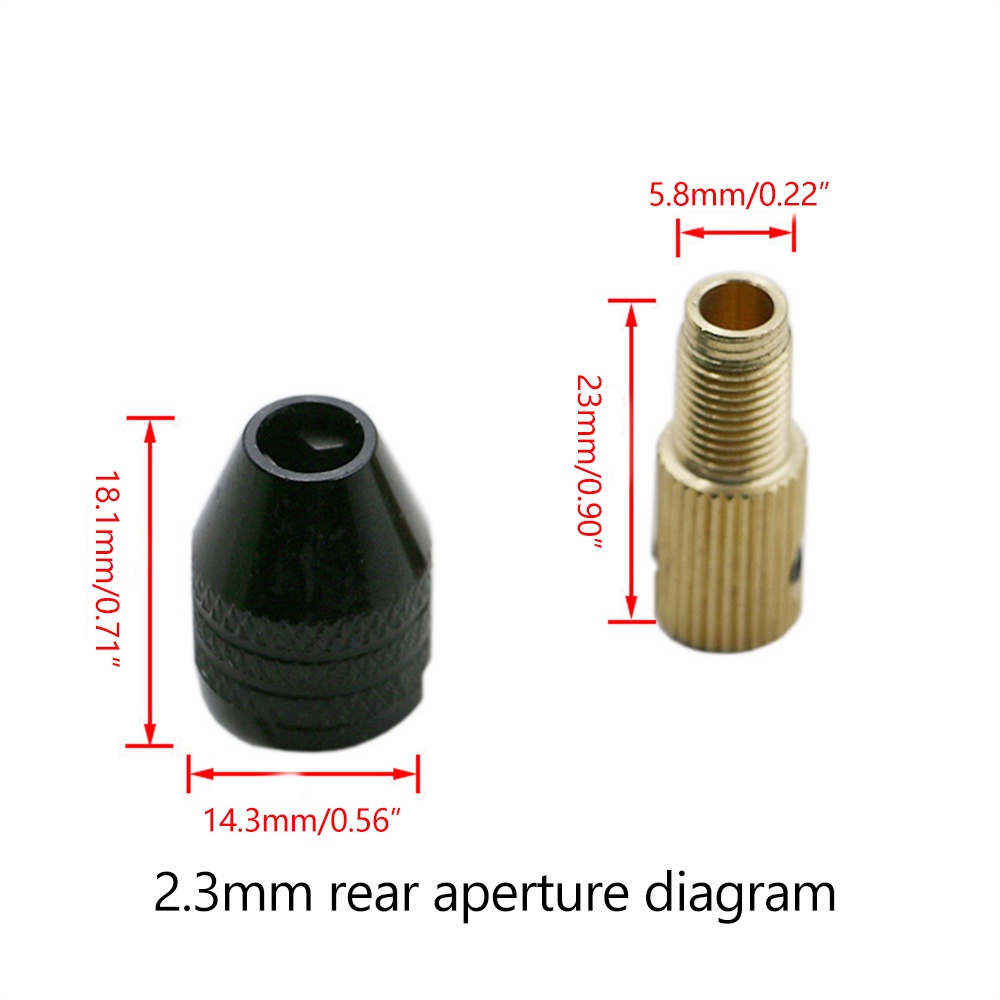 Diymore 0.3-6.5 มม. 2.3 มม. 3.17 มม. ก้านหกเหลี่ยม ผลักกลับ หัวจับแปลงสามขา สว่านไฟฟ้า ขนาดเล็ก เจาะรูหาง - รูปที่ 3