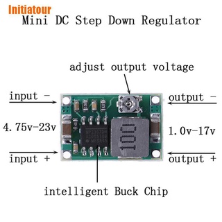 Initiatour&gt; ตัวควบคุมโวลต์ Dc 3A 5V-23V เป็น 3.3V 6V 9V ขนาดเล็ก