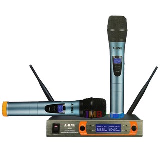 (ความถี่ใหม่ 803-806 MHz) ไมโครโฟนไร้สาย UHF ไมค์ลอยคู่ WIRELESS Microphone รุ่น A-ONE A-111