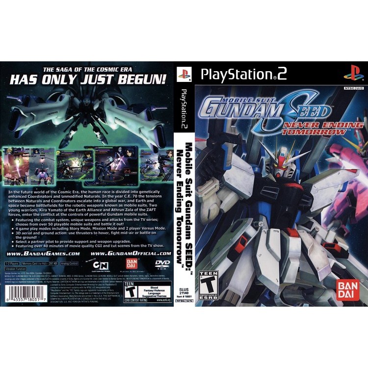 MOBILE SUIT GUNDAM SEED NEVER ENDING TOMORROW [PS2 US : DVD5 1 Disc]
