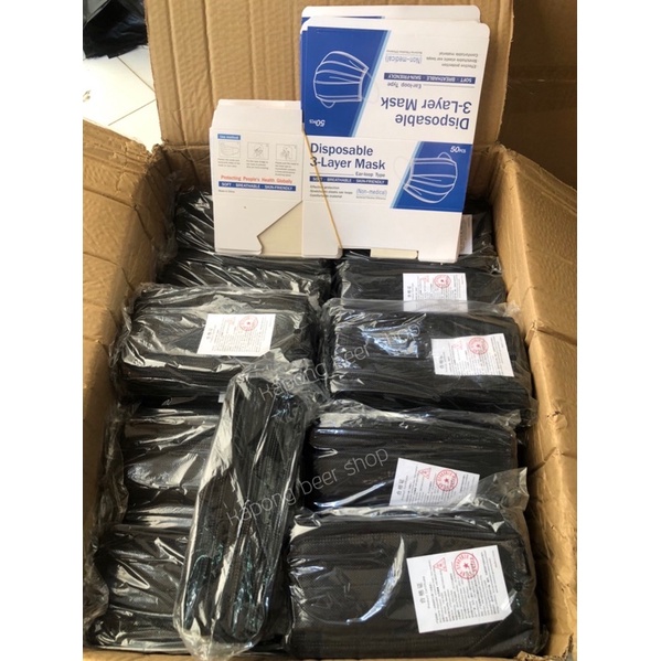 แมสฟ้ายกลัง / แมสดำ / แมสขาว ยกลัง50กล่อง พร้อมกล่องใส่แมส ส่งด่วนภายในวันสั่งซื้อ!!!