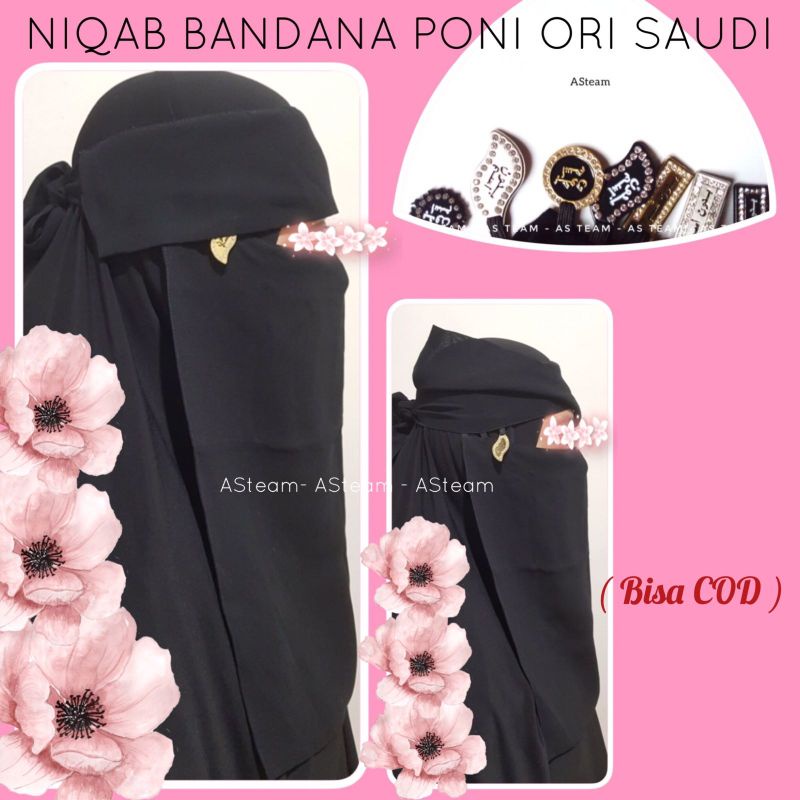 Niqab bandana Bangs Ori saudi Niqab Veil/Niqab ลูกตุ้ม BE bedoon essm