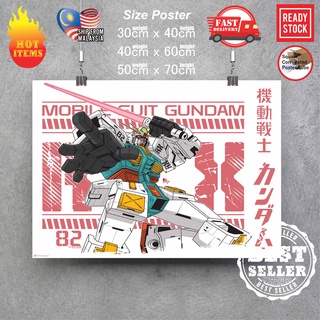 โปสเตอร์สติกเกอร์กันดั้ม 144 RX-78-2 RX78-2 RX78 2