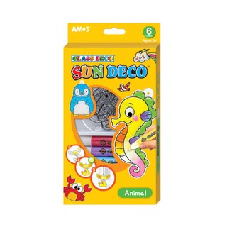 Amos ชุดระบายสีเจล Sun Deco Animal รุ่น SD10P6-A